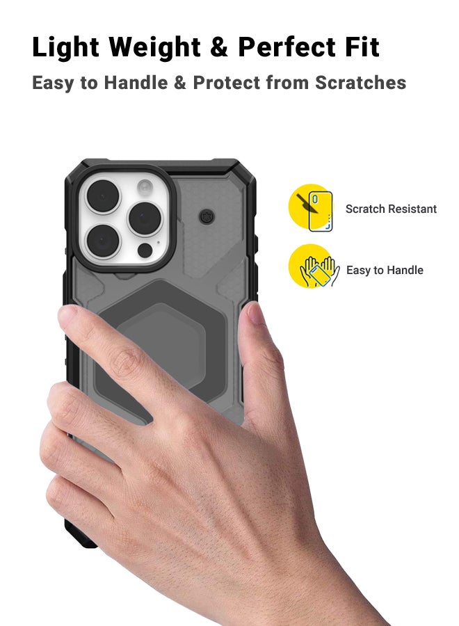 huanmate Apple iPhone 16 Pro Max MagSafe Case Black/Dark Grey- High Quality Strong Magnet, Wireless Charging Compatible, Shockproof Protection, Ultra Slim Anti-Scratch Magnetic Cover for Apple iPhone 16 Pro Max - Image 4