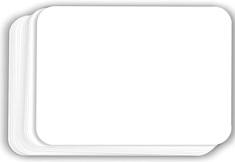 Hamilco White Cardstock Thick Paper - Blank Index Flash Note & Post Cards with Rounded Corners - Greeting Invitations Stationery 5 X 7" Heavy weight 100 lb Card Stock (100 Pack) - Image 1