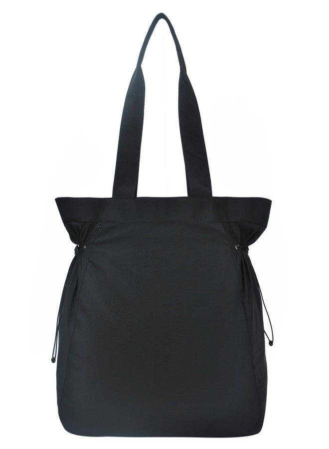 NGIL Side-Cinched Weekender Shopper Tote Bag, Large Travel Tote Bag for Women, Shoulder Gym Tote, Nurse Essential for Work (Black) - Image 1