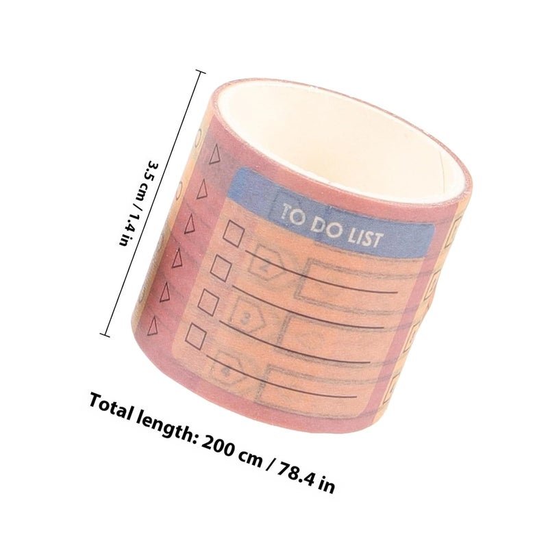 10 لفات من شريط ورق التقويم القابل للكتابة لتخطيط يوميات DIY، وصنع القصاصات، والتوسيم - Image 3