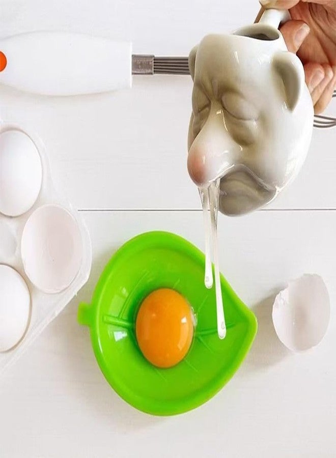 Fibroxify Funny Egg Separator, Ceramic Egg Yolk White Running Nose Separator Mug, Baking Gadget, Great Gift Choice - Image 5