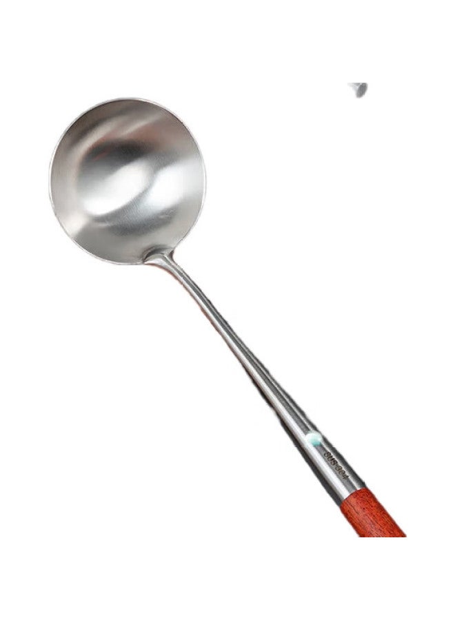 Yata 304 Stainless Steel Soup Ladle, Cooking Spoon, Large Pot Ladle, Extended Wooden Handle, Heat-Resistant, For Home Use - Image 3