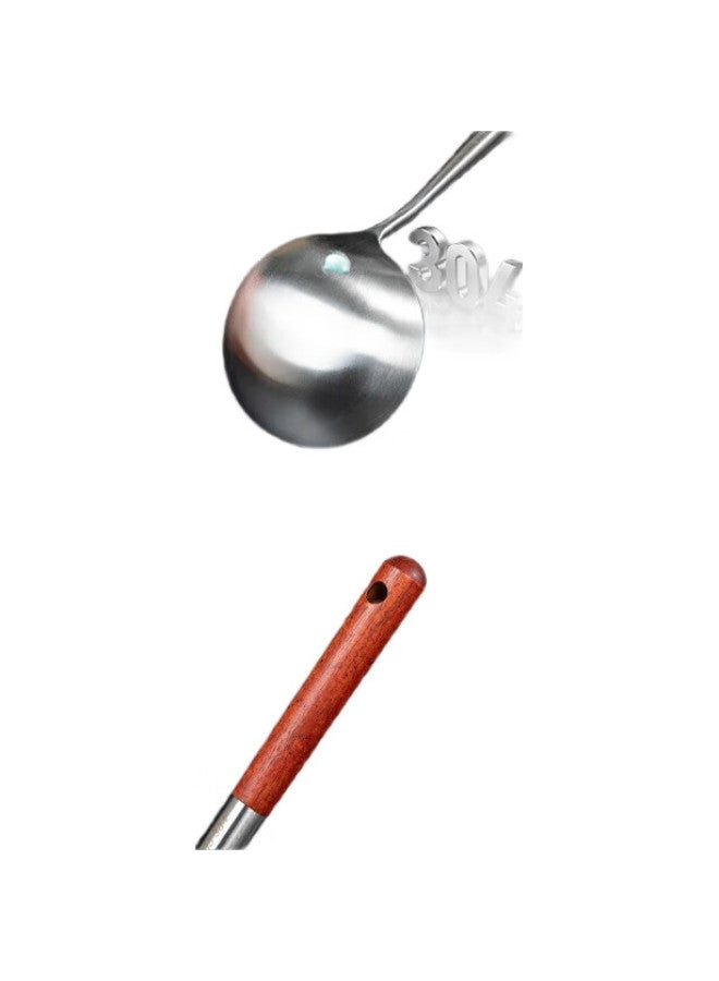 Yata 304 Stainless Steel Soup Ladle, Cooking Spoon, Large Pot Ladle, Extended Wooden Handle, Heat-Resistant, For Home Use - Image 1
