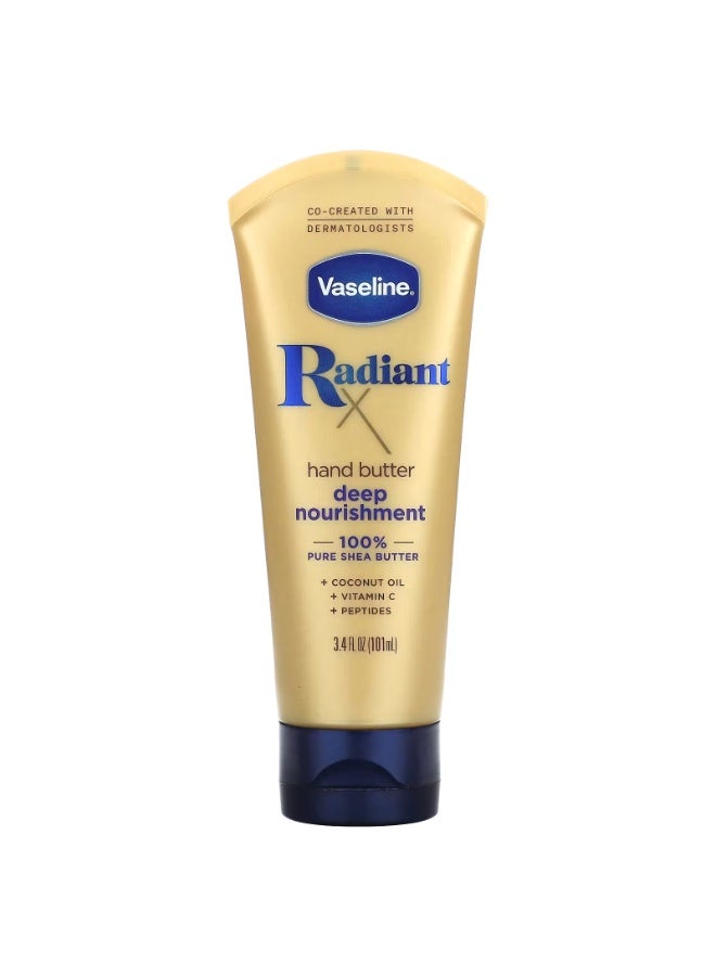 Vaseline RadiantX, Deep Nourishment Hand Butter, 3.4 fl oz (101 ml)