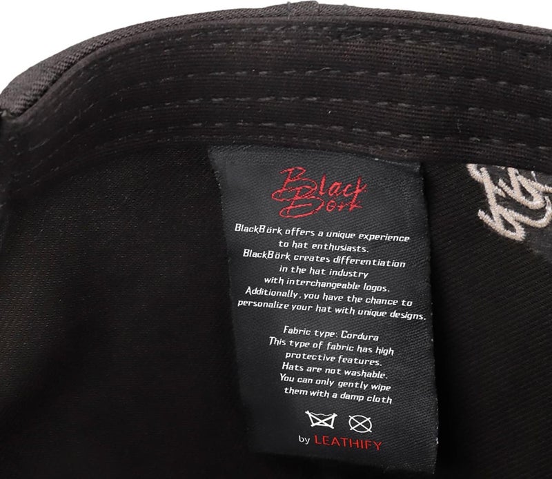Black Börk V2 Baseball Queen - Unisex Black Cordura Fabric Hat (Cap) with 2 Code Logo  - Image 3