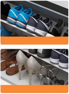 LEDIN Shoe Storage Bench with Hidden Shoe Rack,Leather Entryway Shoe Bench Seat Shoe Organizer Shoe Cabinet,Modern Entry Decorative Furniture-White+Black 60x30x50cm  - Image 4