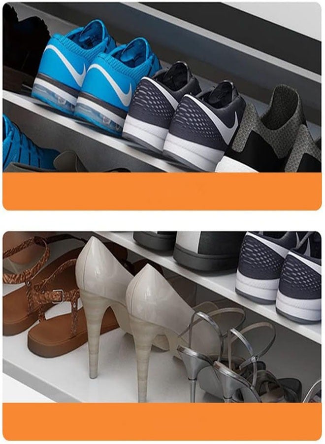 LEDIN Shoe Storage Bench with Hidden Shoe Rack,Leather Entryway Shoe Bench Seat Shoe Organizer Shoe Cabinet,Modern Entry Decorative Furniture-White+Black 60x30x50cm - Image 4