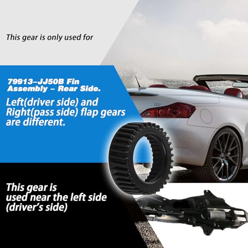Ciuouient 79913-JJ50B Convertible Flapper Gear Compatible with 2012 2013 2014 2015 Infiniti G37, Q60 - Left Side Flipper Gear (ONLY Left Side) - Image 4