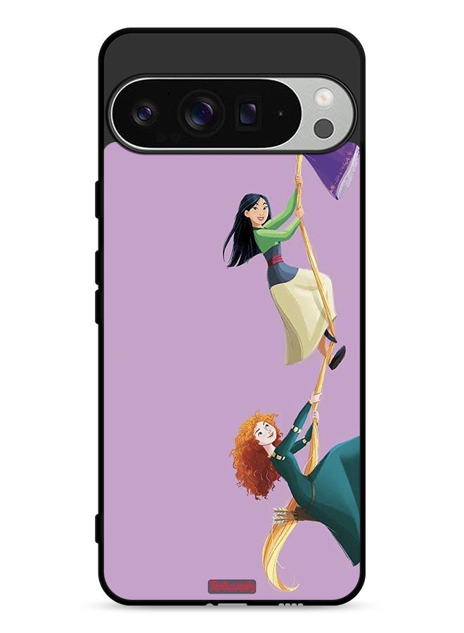 Tolwak Google Pixel 9 Pro Protective Case Cover Girls Climbing Art - Image 1