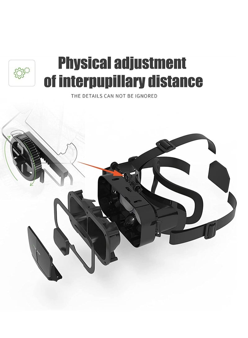 Adjustable VR Headset 3D Glasses for Movies  Games - Soft, Comfortable Goggles Compatible with iOS  Android, Fits 7.2 Inch Devices - Image 5