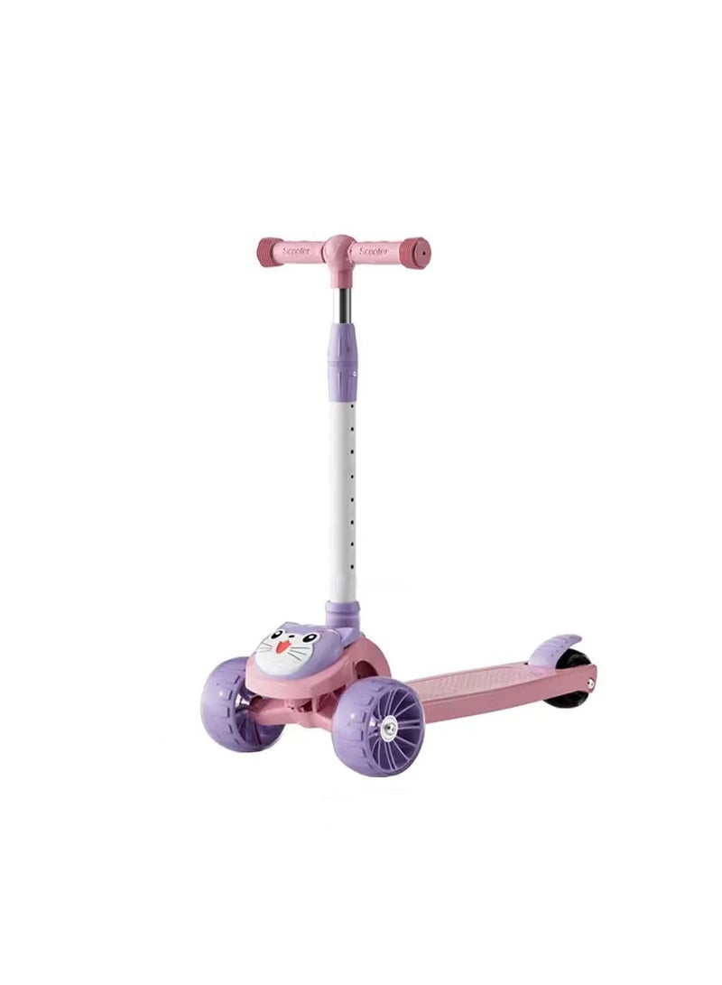 سكوتر أطفال يمكن الجلوس وركوب، مع عجلات مضيئة ، ارتفاع قابل للتعديل، سكوتر قابل للطي، للأنشطة الخارجية للأولاد والبنات - Image 4
