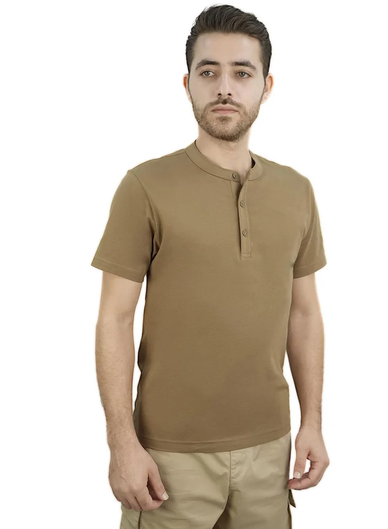 Men's Cotton Jersey Slim Fit Henley Tee