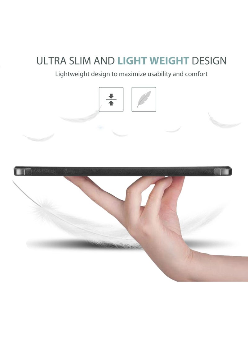 Procases For Galaxy Tab S8 Ultra 14.6 Inch 2022 Case Pu Leather Slim Trifold Protective Stand Case Smart Cover For 14.6 Galaxy Tab S8 Ultra 2022 Tablet Sm X900 Sm X906 Black - Image 4