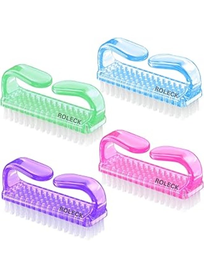 Handle Grip Nail Brush, Hand Fingernail Brush Cleaner Scrubbing Kit Pedicure for Toes and Nails Men Women 2PCS - Image 1