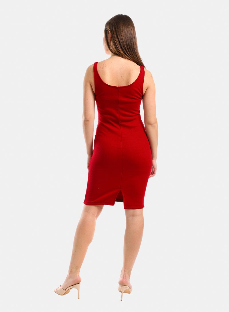 belle Slip On Sleeveless Ribbed Dress - Image 3