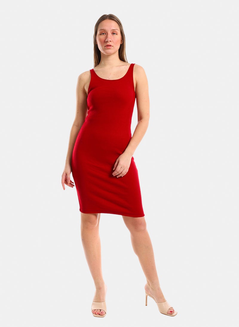 belle Slip On Sleeveless Ribbed Dress - Image 1