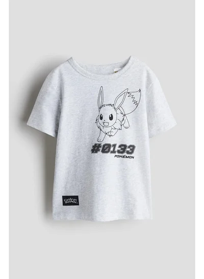 اتش اند ام Printed cotton T-shirt