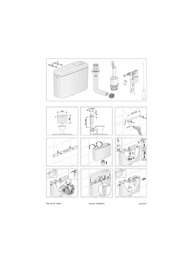 Arabic toilet siphon cistern box Saudi water tank easy to install - Image 2