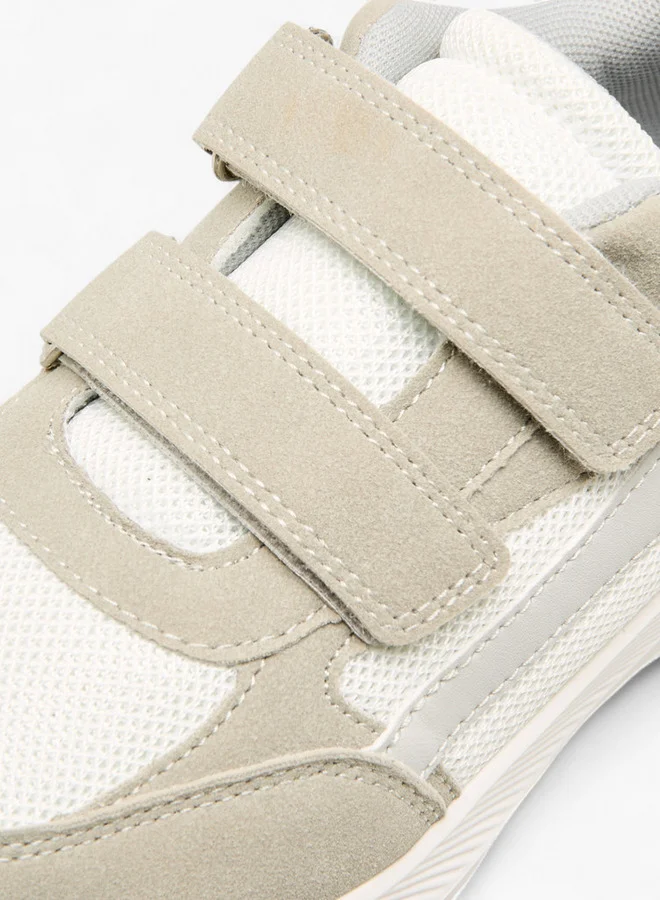 Mister Duchini Panelled Sneakers with Hook and Loop Closure