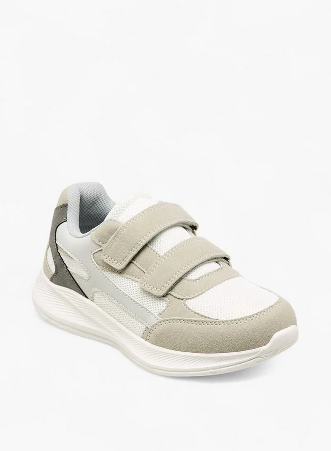 Mister Duchini Panelled Sneakers with Hook and Loop Closure
