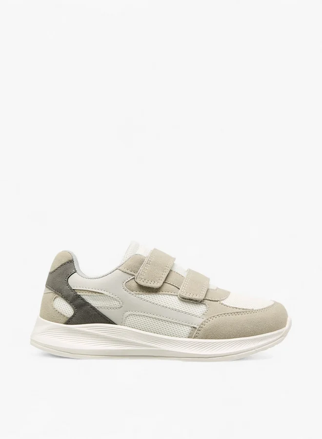 Mister Duchini Panelled Sneakers with Hook and Loop Closure