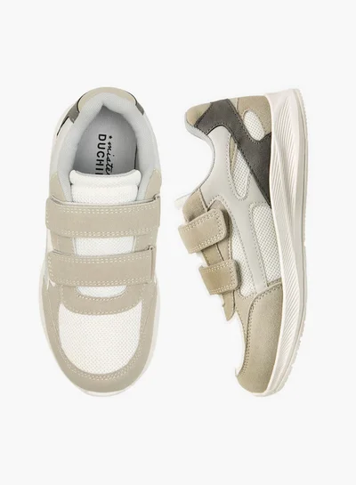 Mister Duchini Panelled Sneakers with Hook and Loop Closure