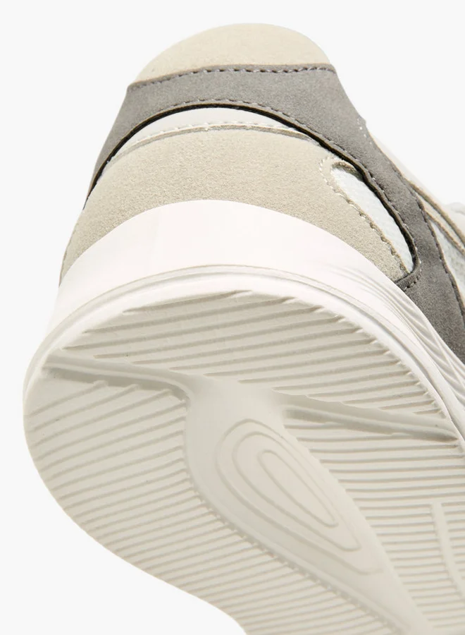 Mister Duchini Panelled Sneakers with Hook and Loop Closure