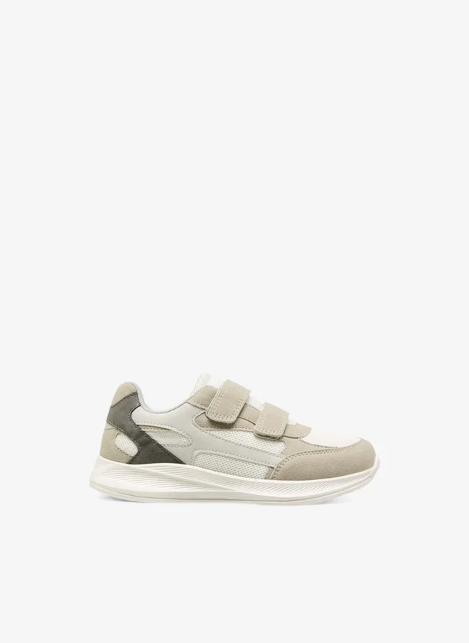Mister Duchini Panelled Sneakers with Hook and Loop Closure