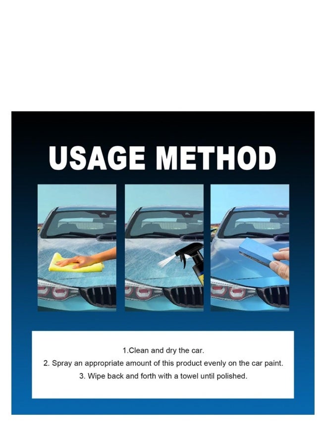 Generic Car Coating Spray, Quick Effect Coating Agent, Car Wax Coating Spray, Quickly Coat Car Wax Polish Spray, Waterless Car Wash & Wax, Car Coating Agent Spray 120ml (2pc)  - Image 3