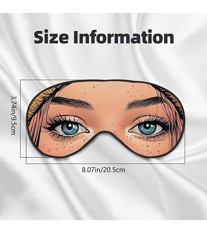 Fantasy Eye Pattern Sleep Mask with Adjustable Strap Soft Breathable Blindfold for Travel - Image 3