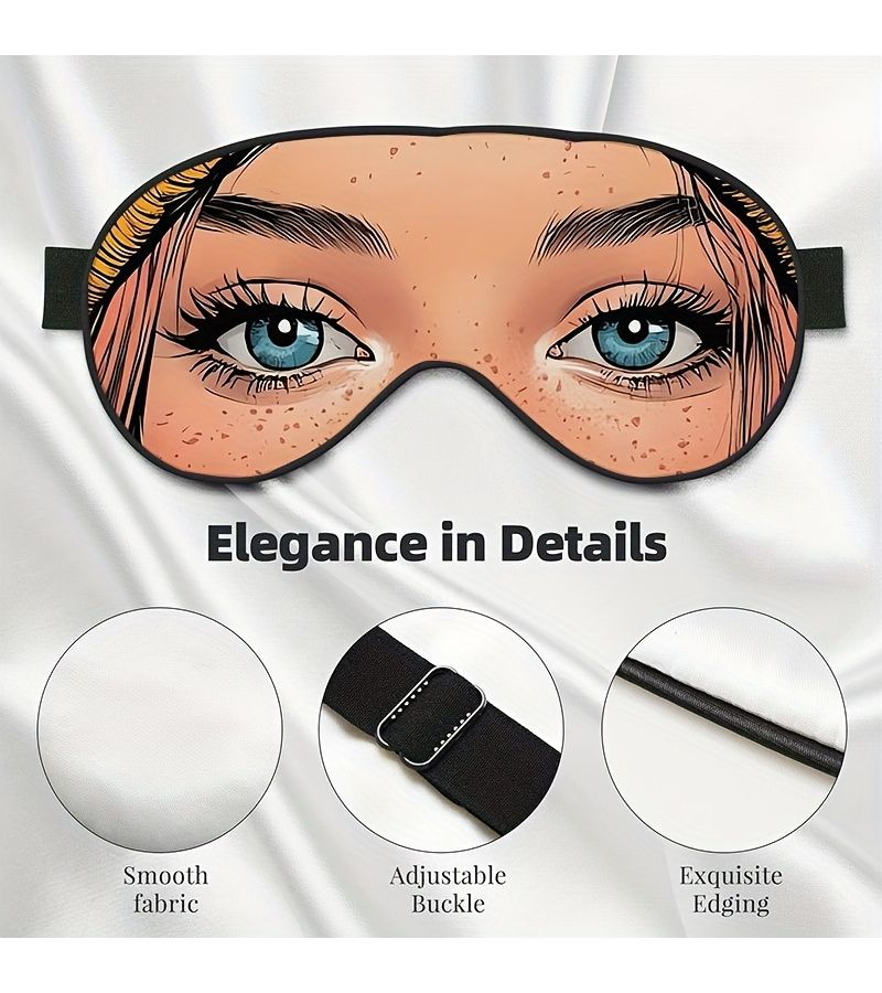 Fantasy Eye Pattern Sleep Mask with Adjustable Strap Soft Breathable Blindfold for Travel - Image 4