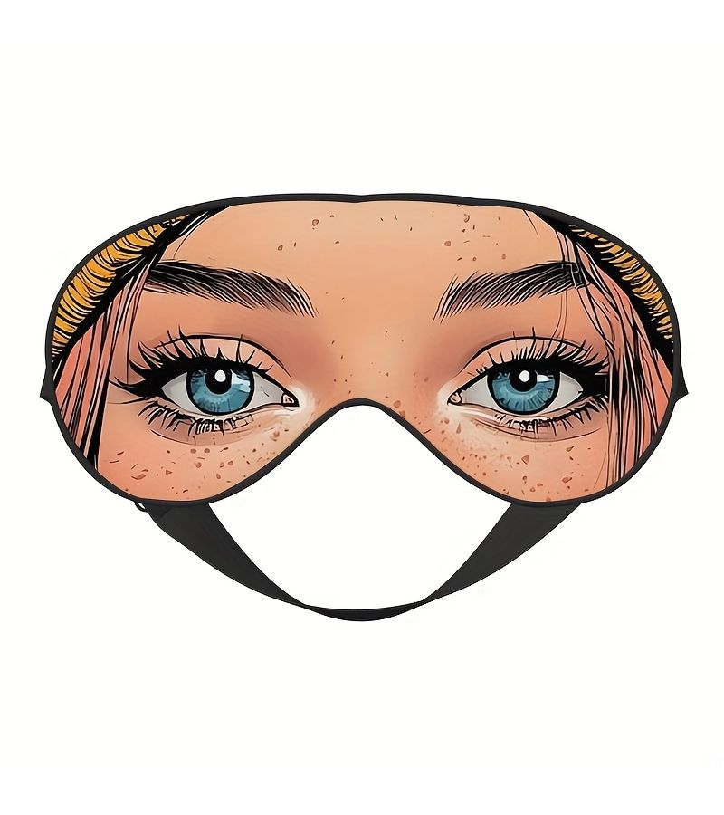 Fantasy Eye Pattern Sleep Mask with Adjustable Strap Soft Breathable Blindfold for Travel - Image 1