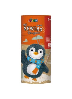 Avenir Sewing My First Doll Penguin Kit Create a Super Soft Panda Develop Motor Skills & Creativity Safe and Educational Trusted Art Learning and Entertainment for Kids 3+  - Image 1