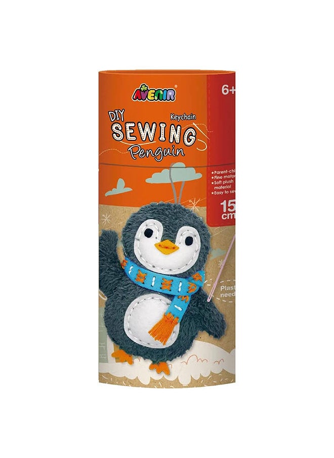 Avenir Sewing My First Doll Penguin Kit Create a Super Soft Panda Develop Motor Skills & Creativity Safe and Educational Trusted Art Learning and Entertainment for Kids 3+  - Image 1