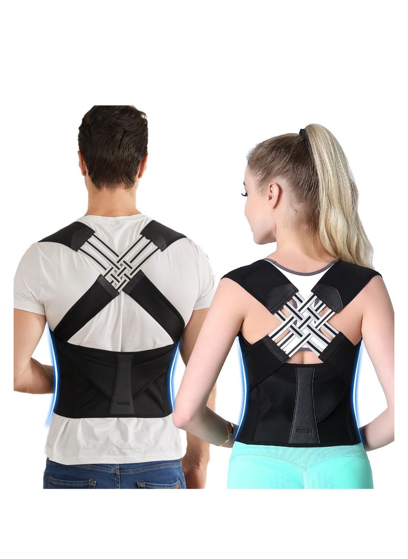 AMM Posture Corrector Posture Trainer for Women Men Adjustable Back Straightener Breathable Shoulder Strap Back Support for Back Neck and Shoulder"  - Image 1