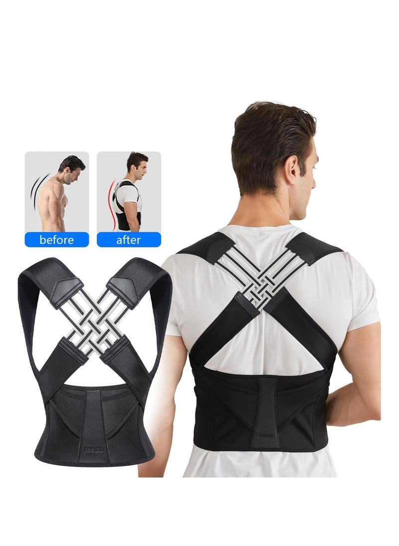 AMM Posture Corrector Posture Trainer for Women Men Adjustable Back Straightener Breathable Shoulder Strap Back Support for Back Neck and Shoulder"  - Image 2