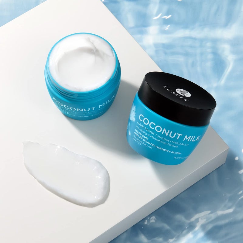 L LUSETA Luseta Coconut Milk Hair Mask 16.9 oz Hydrating Hair Treatment Repair & Restore Damaged Hair, Sulfate Free - Image 4