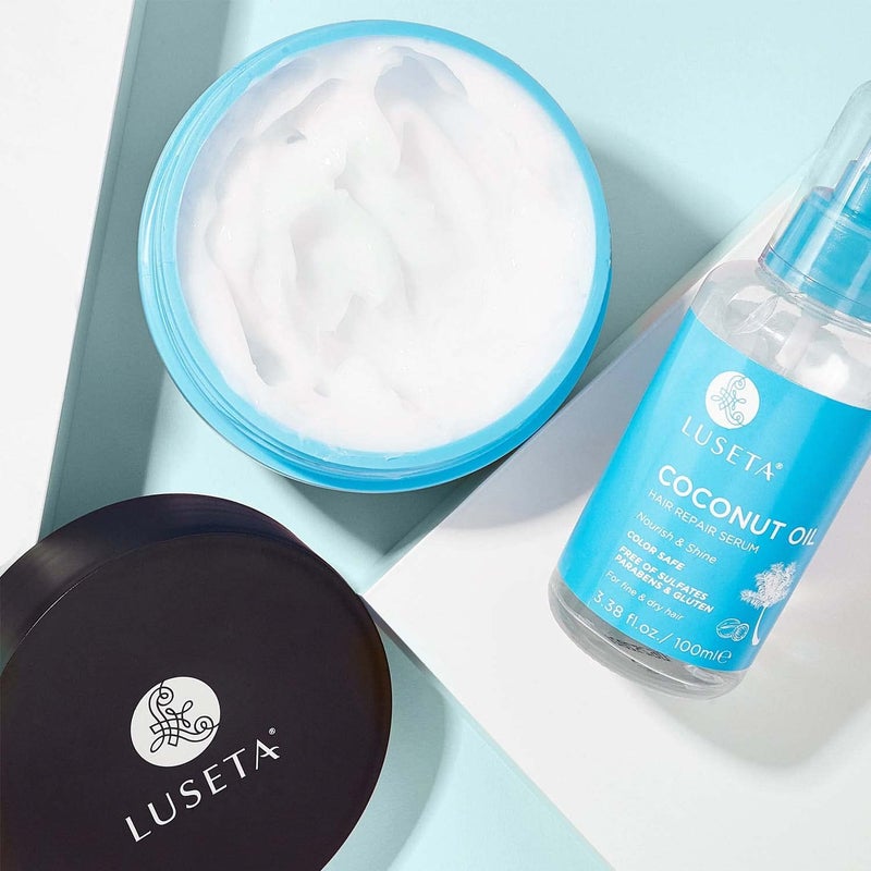 L LUSETA Luseta Coconut Milk Hair Mask 16.9 oz Hydrating Hair Treatment Repair & Restore Damaged Hair, Sulfate Free - Image 3