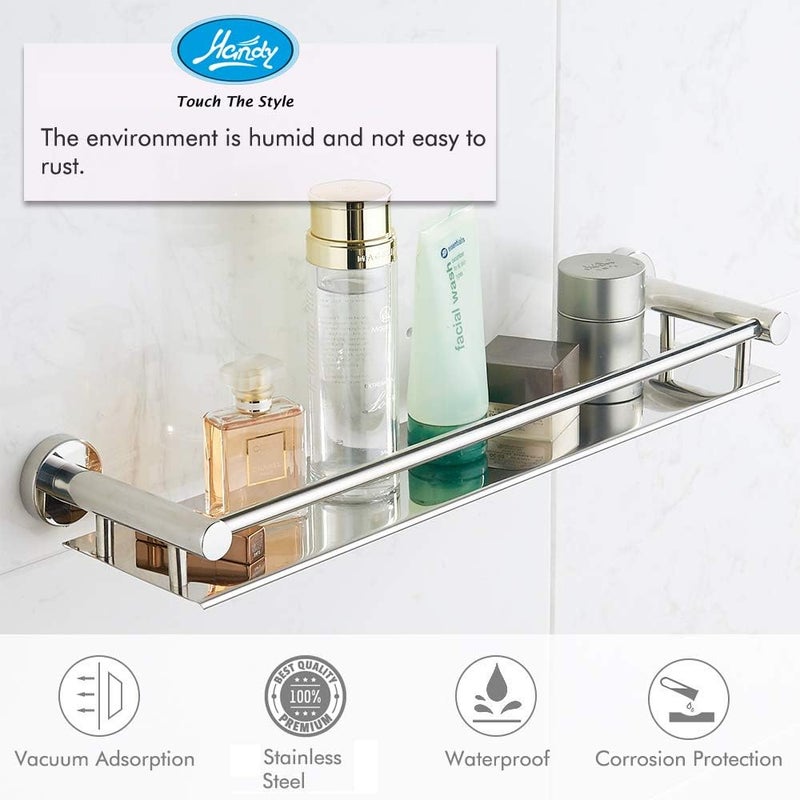 Handy Heavy Duty Stainless Steel Bathroom Shelf, Single Shelves Wall Mounted, Bathroom Accessories Shower Storage Shelf 16 X 5 inches - Image 3