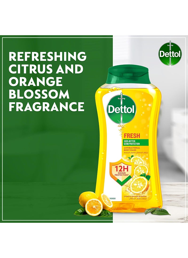 Dettol Fresh Antibacterial Citrus Body Wash, 500ml - Image 2