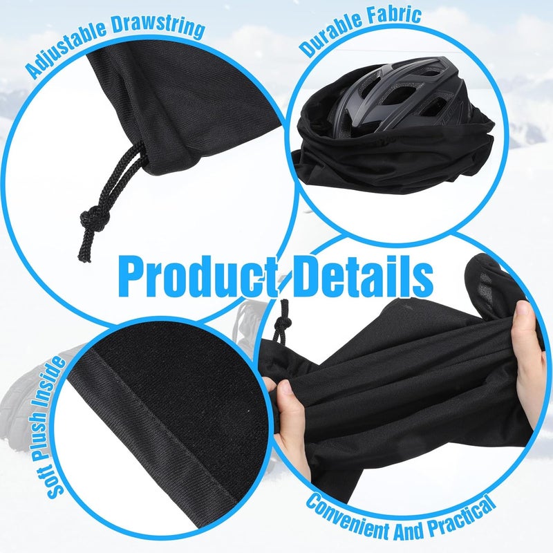 Tweruna Black Helmet Bag with Drawstring - Versatile Storage for Motorcycle, Hockey, Ski, and Cycling Helmets - Image 3