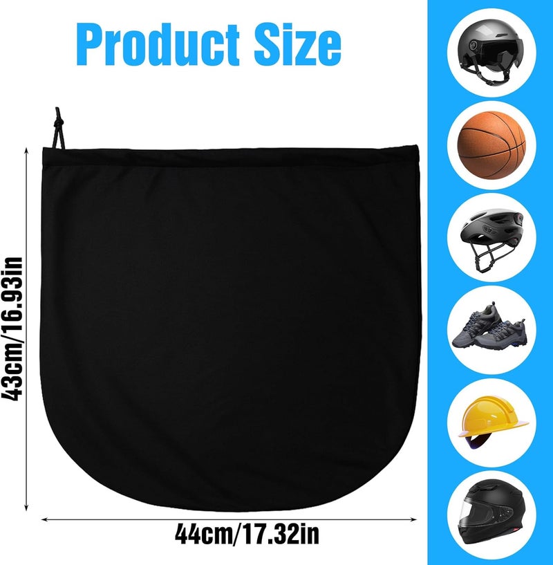 Tweruna Black Helmet Bag with Drawstring - Versatile Storage for Motorcycle, Hockey, Ski, and Cycling Helmets - Image 2
