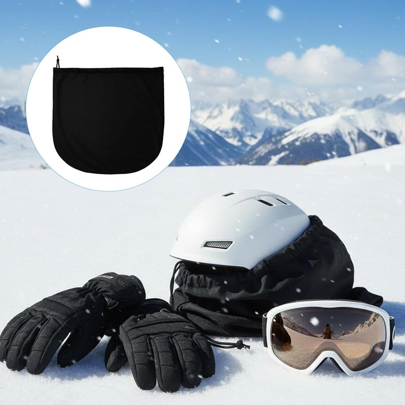 Tweruna Black Helmet Bag with Drawstring - Versatile Storage for Motorcycle, Hockey, Ski, and Cycling Helmets - Image 4