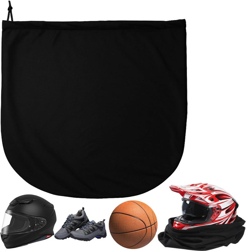 Tweruna Black Helmet Bag with Drawstring - Versatile Storage for Motorcycle, Hockey, Ski, and Cycling Helmets - Image 1