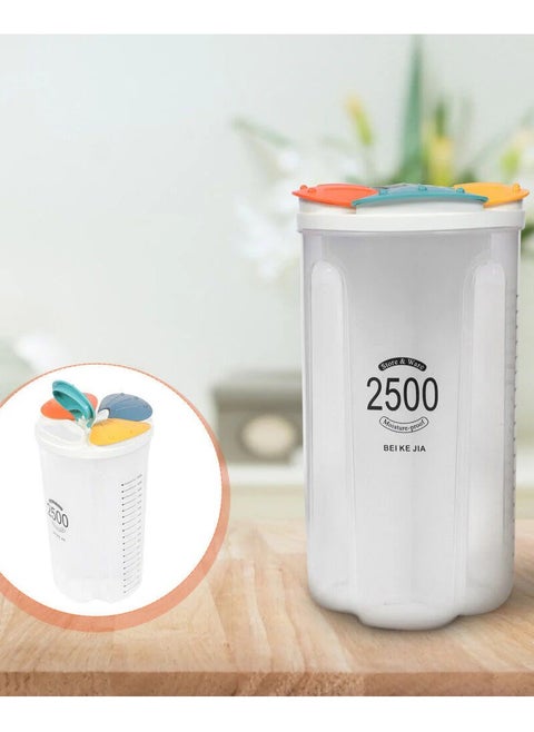 4 in 1 Cereal Storage Container 3L Cereal Container with Lids Airtight Food Storage Containers Durable Plastic Cereal Box Containers Food Grade and BPA Free Cereal