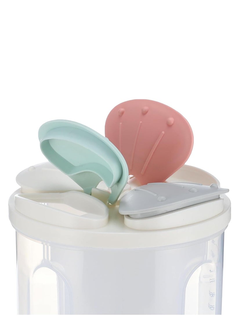 4 in 1 Cereal Storage Container 3L Cereal Container with Lids Airtight Food Storage Containers Durable Plastic Cereal Box Containers Food Grade and BPA Free Cereal