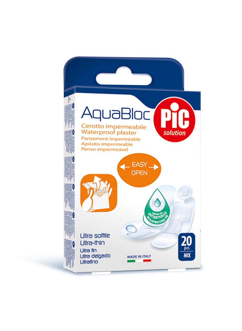 بيك سولوشن بيك سوليشن أكوابلوك بلاستر ضد الماء 20 قطعة