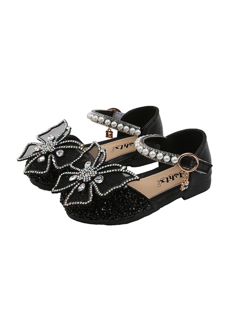 New style girls sandals baby girls bow princess shoes girls sequin dance performance shoes sandals - Image 1