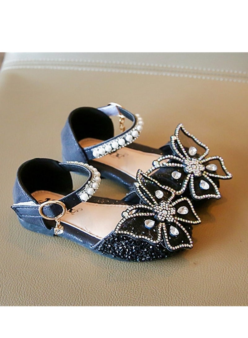 New style girls sandals baby girls bow princess shoes girls sequin dance performance shoes sandals - Image 5