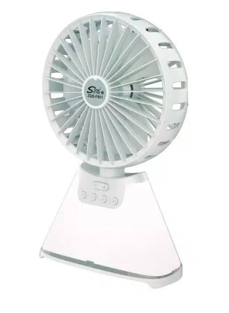 Sina - ZQS-F801 Speaker System with LED Lamp and Fan - Image 1